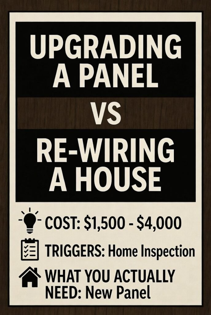 uprading a panel vs rewiring
